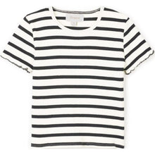 Load image into Gallery viewer, JENNIFER S/S BABY TEE - BLACK/WHITE
