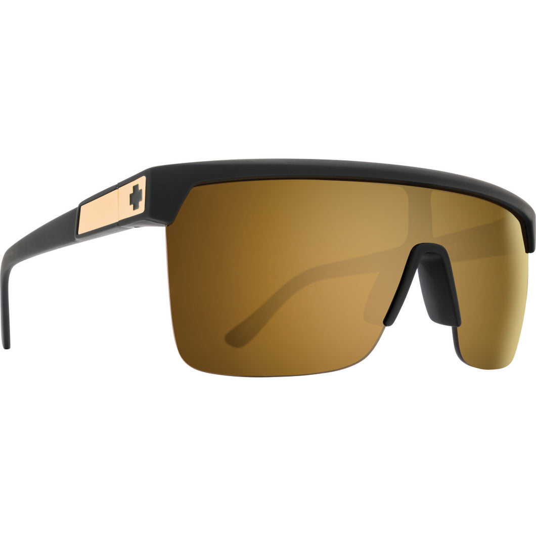 Flynn 5050 25 Anniv Matte Black Gold - HD Plus Bronze with Gold Spectra Mirror