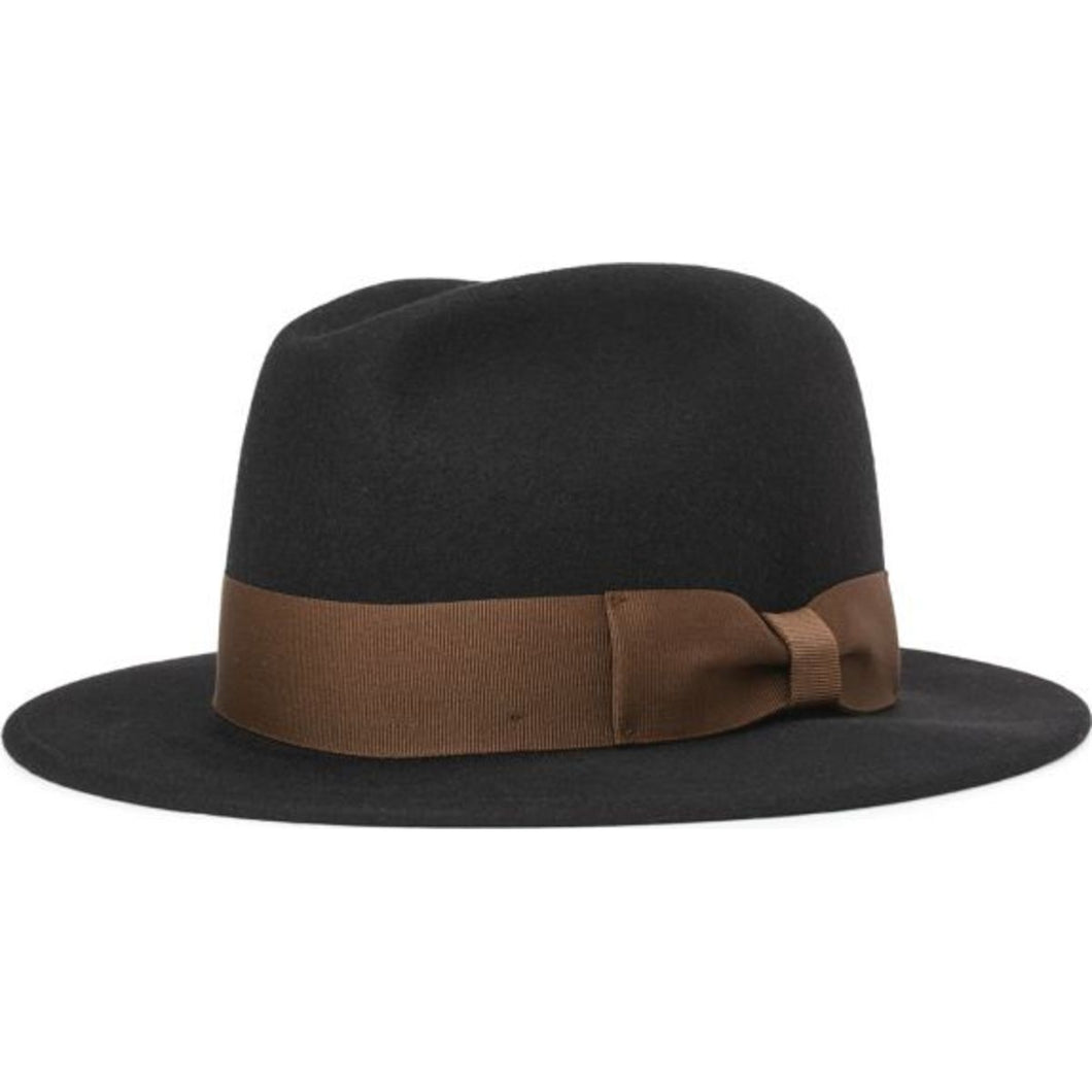 Rollins Felt Fedora - Black/Brown