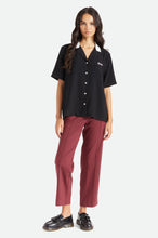 Load image into Gallery viewer, Bunker Block Boyfriend S/S Woven - Black
